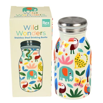 stainless steel bottle 250ml - wild wonders stainless steel bottle 250ml - wild wonders