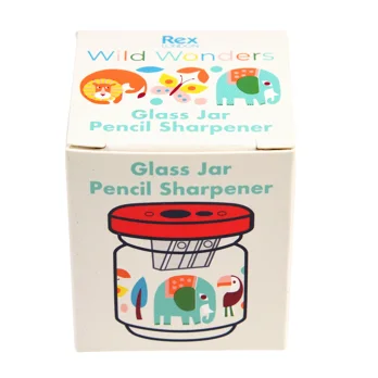 taille-crayon pot en verre wild wonders taille-crayon pot en verre wild wonders