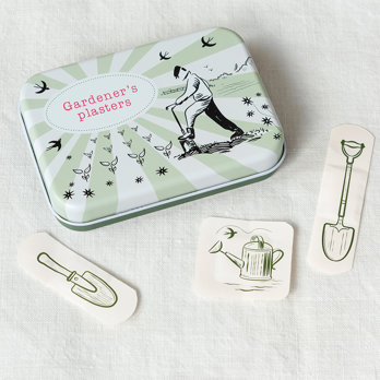 gardener's plasters in a tin (30 pcs) - rustic fields