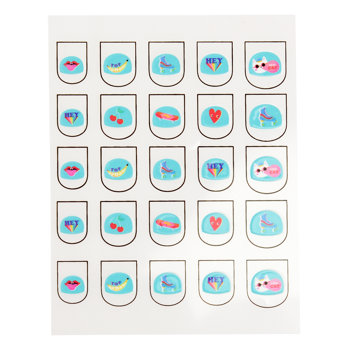 autocollants pour ongles top banane (lot de 25)