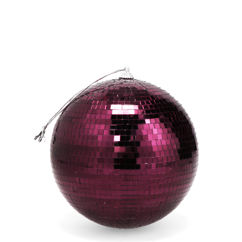 hanging disco ball (15cm) - plum