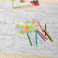 large colouring poster with pencils - baby dinos