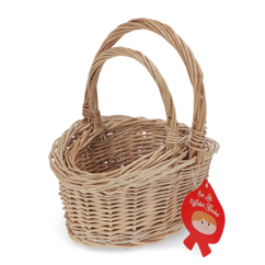 set of 2 woven wicker baskets