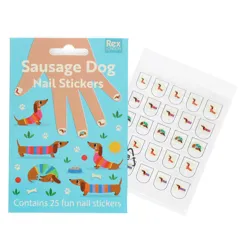 children's nail stickers - sausage dog