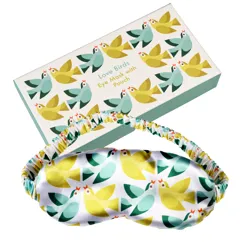 eye mask and pouch - love birds