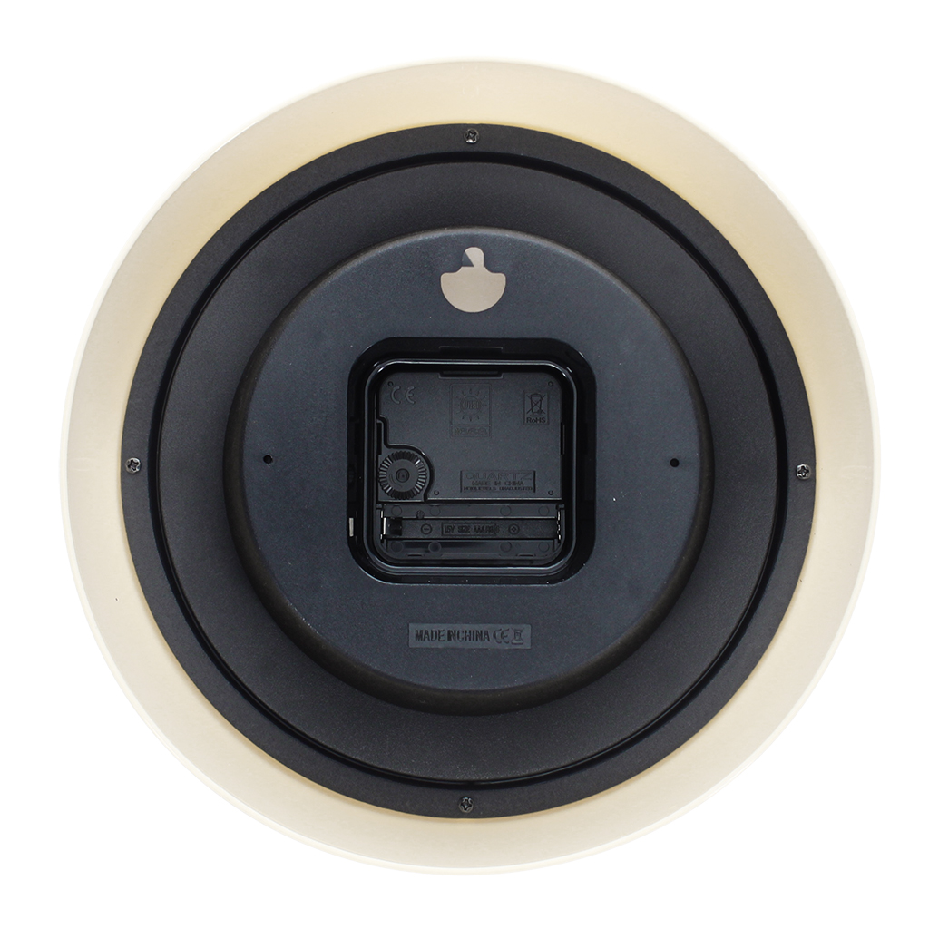 horloge murale rétro - crème