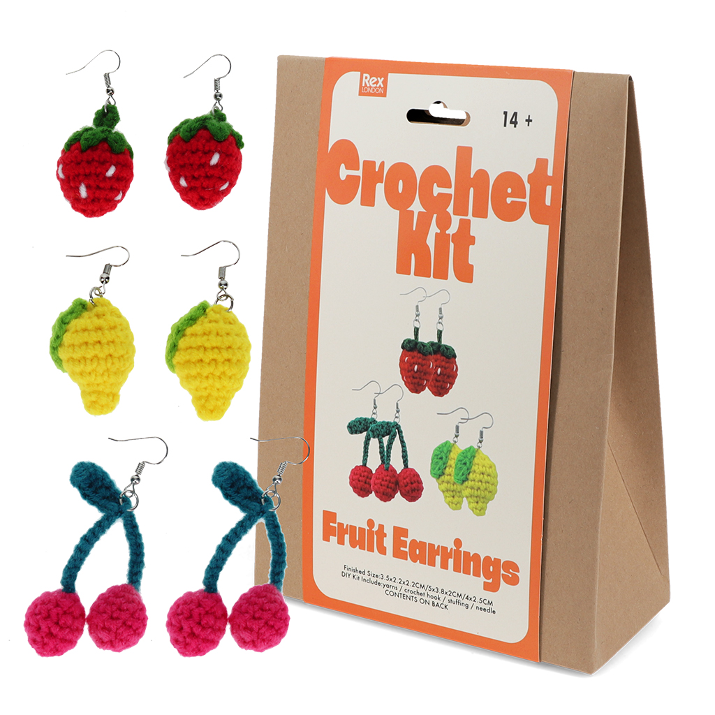 kit boucles d'oreilles crochet - fruits