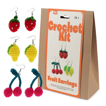 crochet earrings kit - fruits