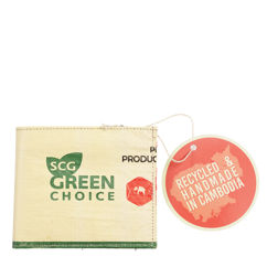 recycled cement bag bifold wallet