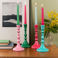 emaille-kerzenständer (19 cm) – lebhaftem pink