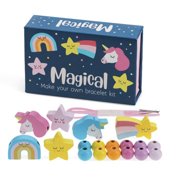 bastel-set armband aus holzkugeln - magic