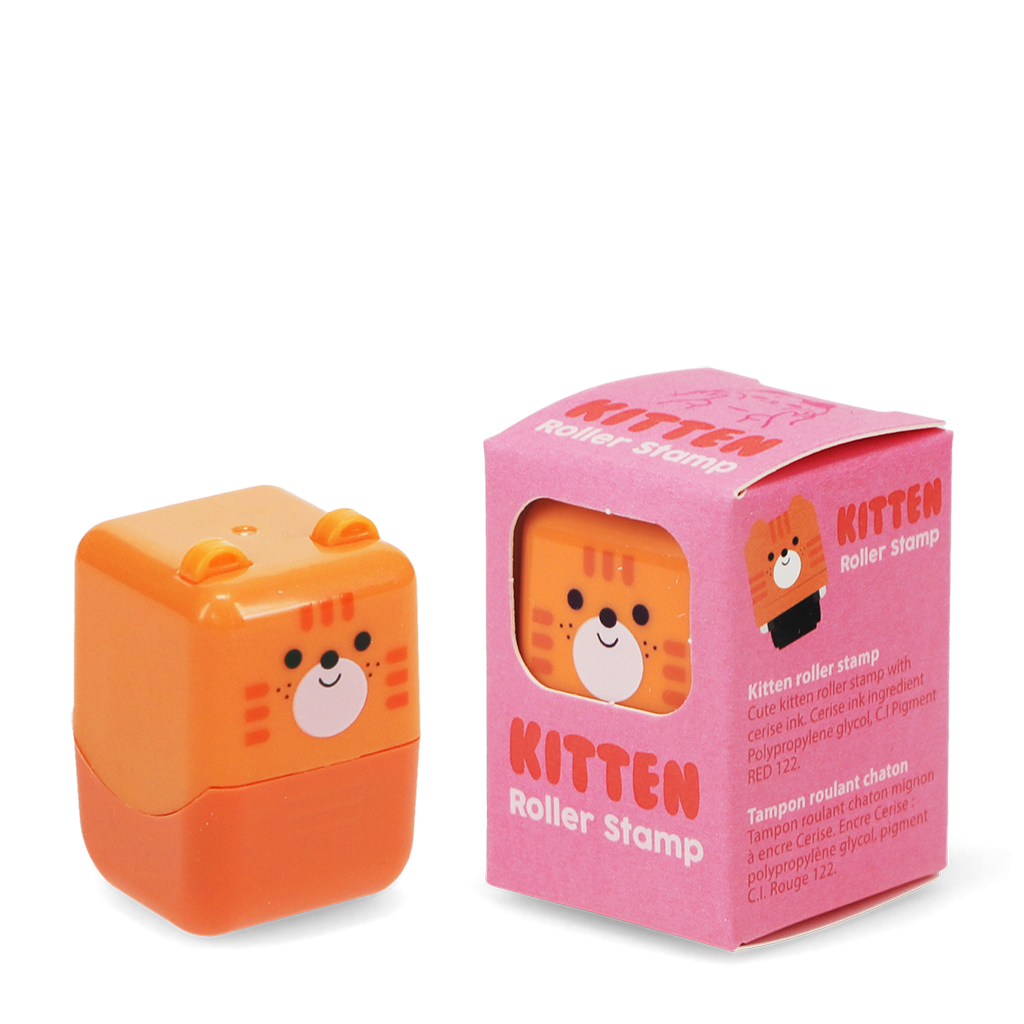 roller stamp - kitten