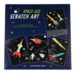 space age scratch art
