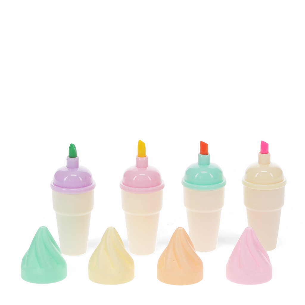 mini-highlighter (4-er set) - eiscreme