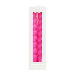 twisted candles (pack of 2) - bright pink twisted candles (pack of 2) - bright pink