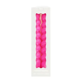 twisted candles (pack of 2) - bright pink twisted candles (pack of 2) - bright pink