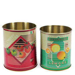 boîtes de rangement moyennes (lot de 2) – cherry tomatoes and lemons