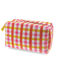 trousse de toilette matelassée - pink gingham