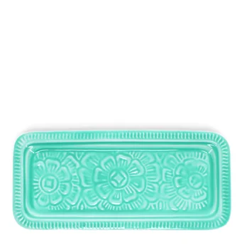 enamel trinket tray - aqua enamel trinket tray - aqua
