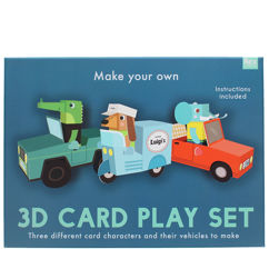 3d card craft playset - animal automobiles