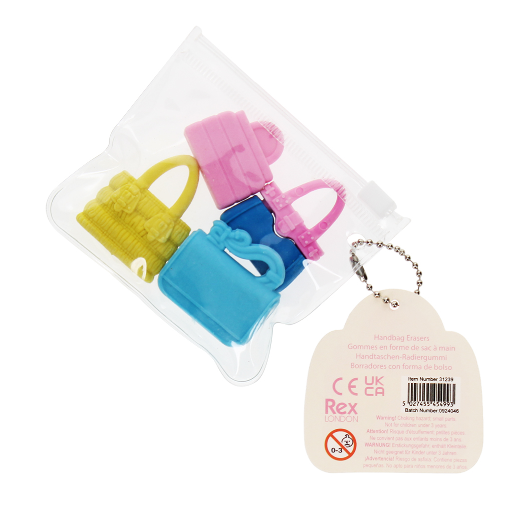 radiergummis (4-er set) - handtaschen