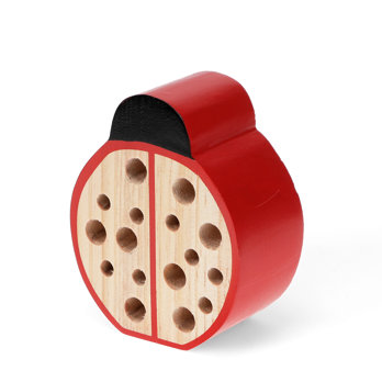 hölzernes insektenhotel für ladybird