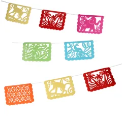 colourful cut out design tissue paper bunting