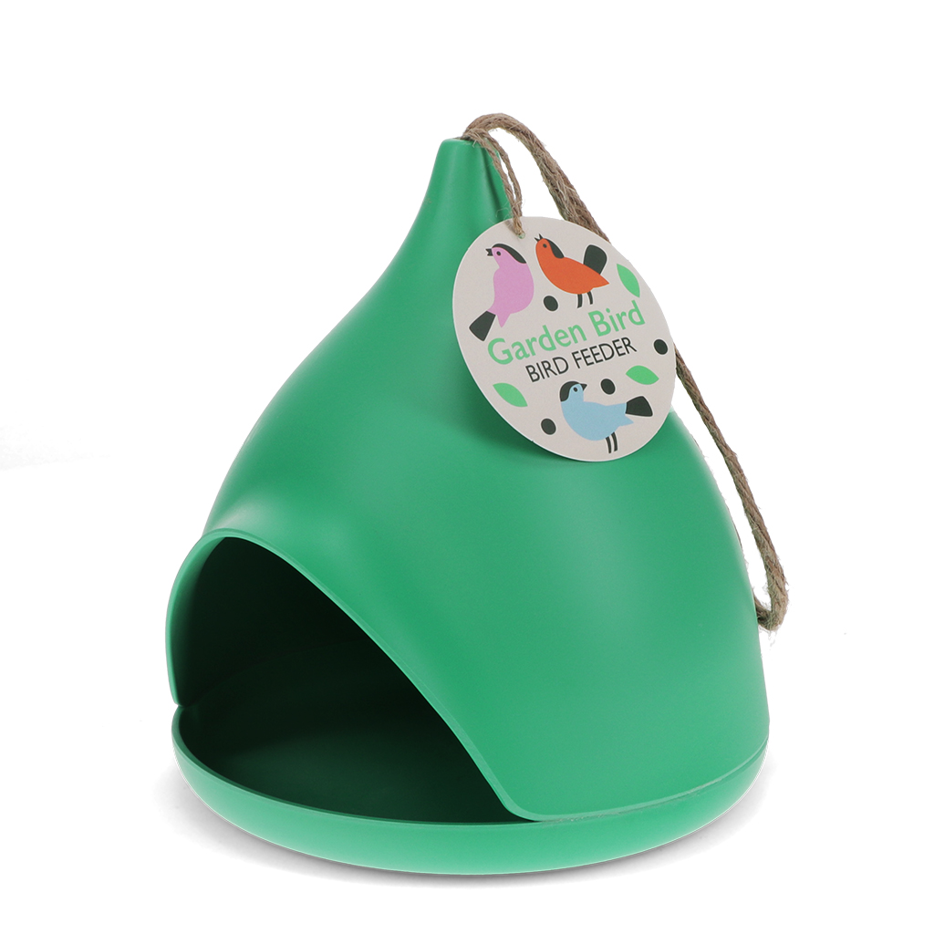 bamboo fibre bird feeder - green