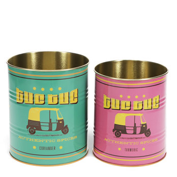 deko-dosen aus metall (2-er set) - tuk-tuk