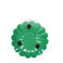 emaille-kerzenhalter mit flachem tropfschutz in blumenform - dunkelgrün