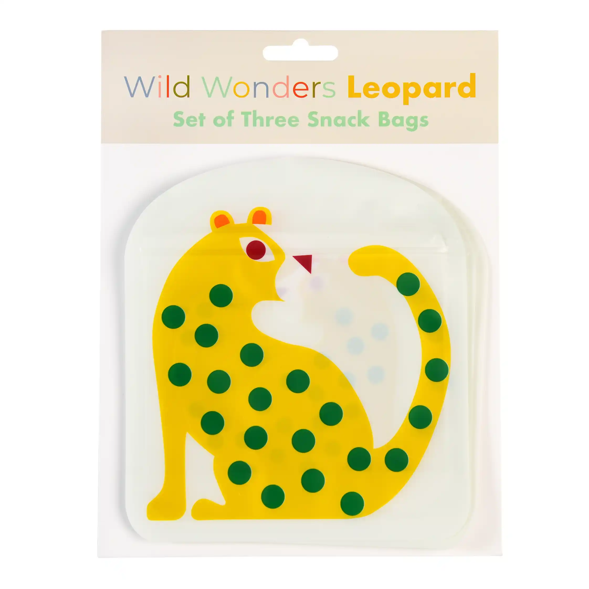 reusable snack bags (set of 3) -leopard