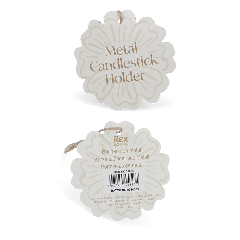 bougeoir chandelier en émail - rose foncé