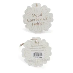 enamel chamberstick candle holder - pink enamel chamberstick candle holder - pink