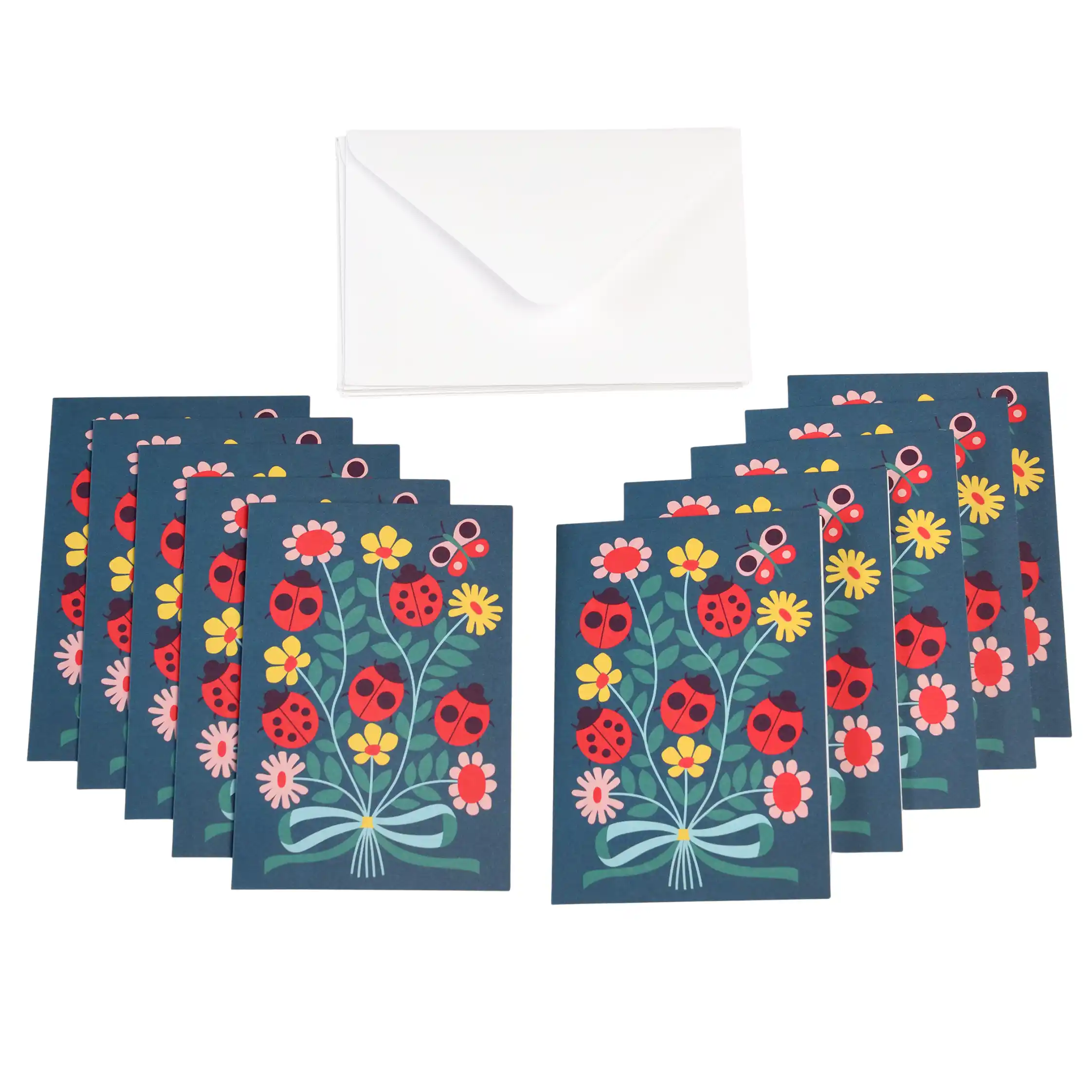 cartes de voeux coccinelle (lot de 10)