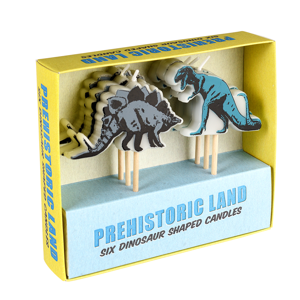 party cake candles (set of 6) - prehistoric land