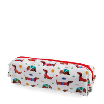 pencil case - sunny sausage dog