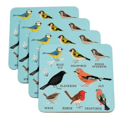 coasters (set of 4) - garden birds coasters (set of 4) - garden birds