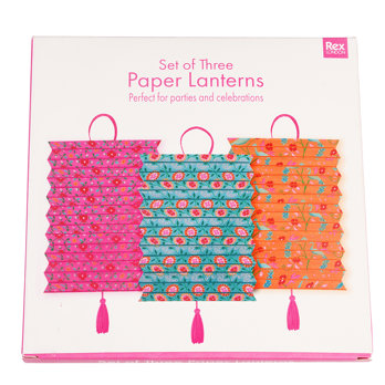 set of 3 decorative paper lanterns