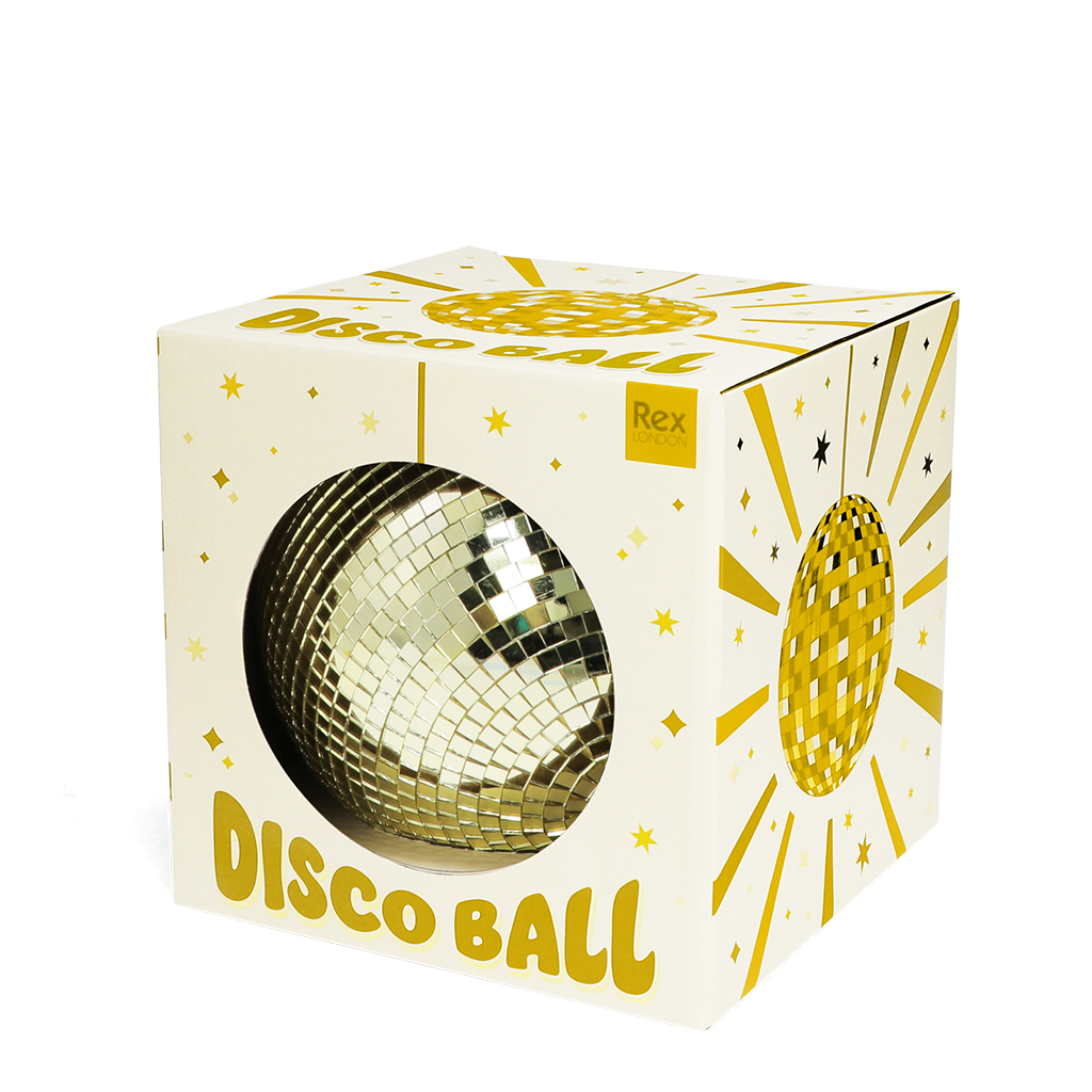 hanging disco ball (15cm) - gold