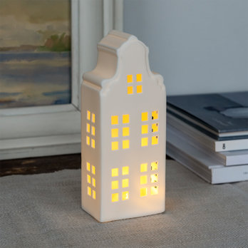matt ceramic led decoration - large house
