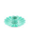 emaille-kerzenhalter mit flachem tropfschutz in blumenform - aqua