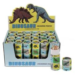 tube of colouring pencils - prehistoric land tube of colouring pencils - prehistoric land