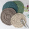 crochet placemat - teal