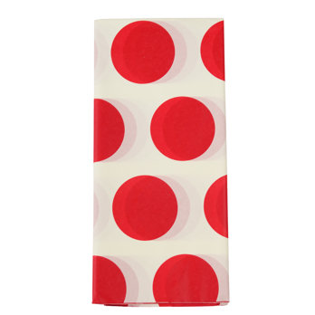 papier de soie spotlight rouge sur blanc (10 feuilles)