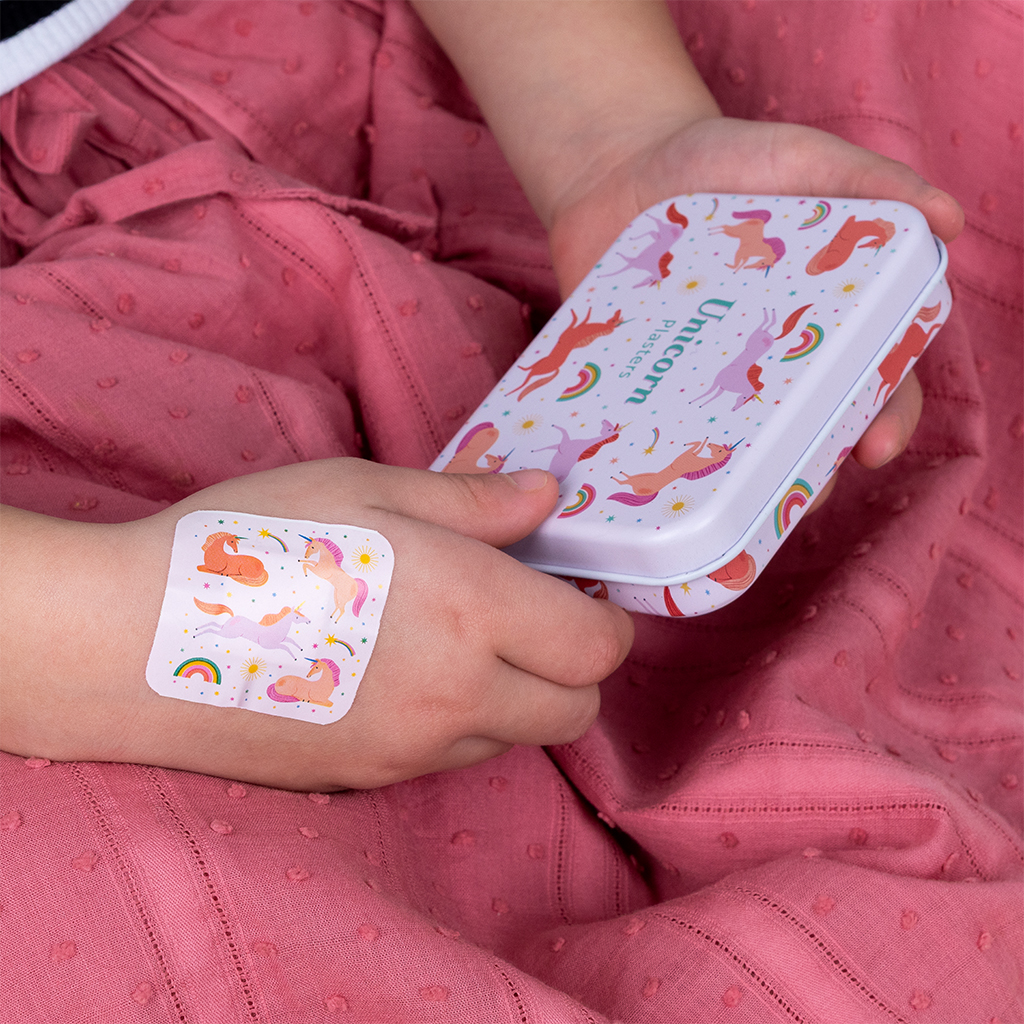 children's plasters in a tin (30 pcs) - unicorn