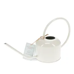 metal watering can 1ltr - stone grey metal watering can 1ltr - stone grey