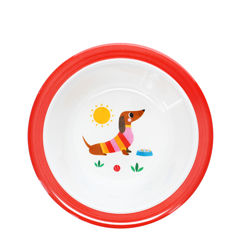 children's melamine bowl - sunny sausage dog