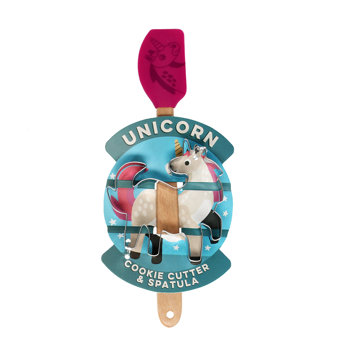 cookie cutter & mini spatula - unicorn