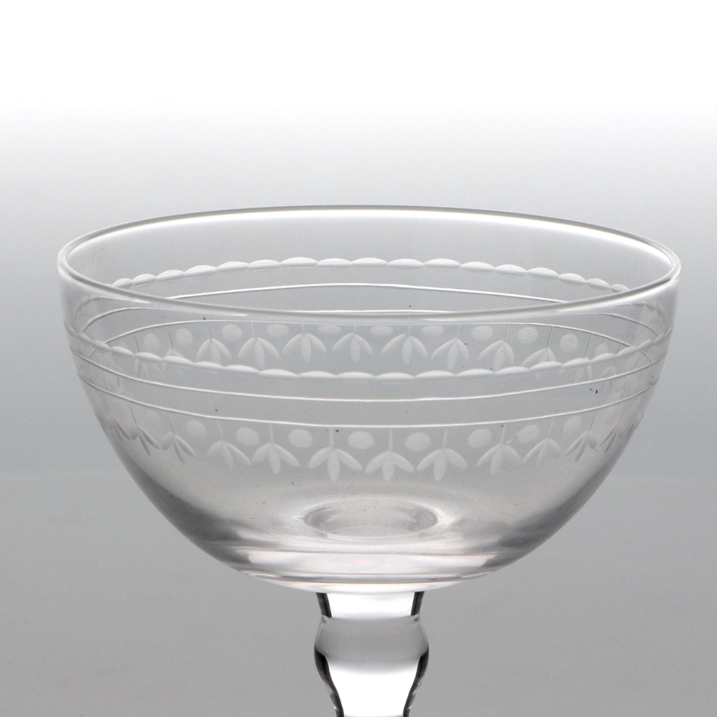 coupes vintage gravées 200ml (lot de 2) - transparent