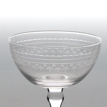 coupes vintage gravées 200ml (lot de 2) - transparent